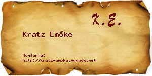 Kratz Emőke névjegykártya